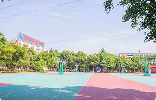 成都新华高级技工学校篮球场