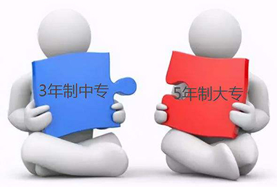 三年制中专和五年制大专的区别